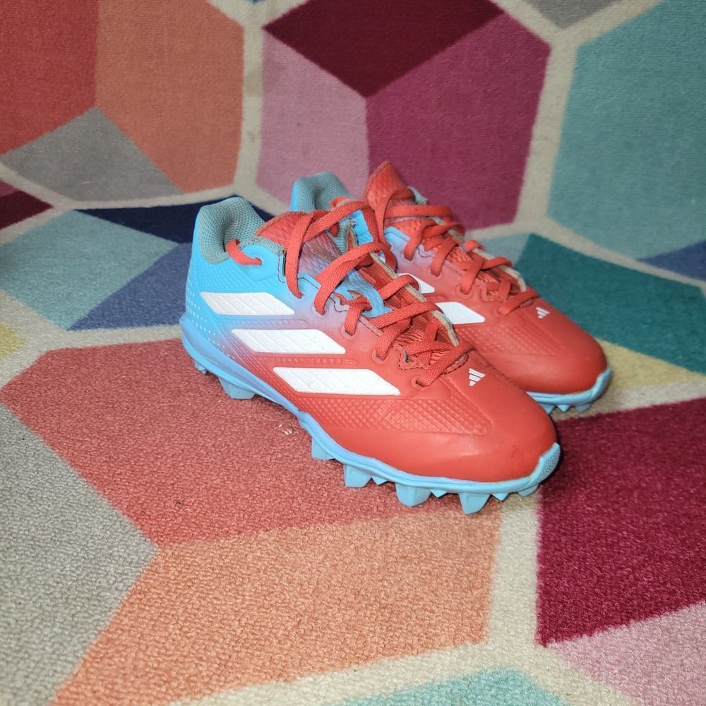 Adidas Adizero Running Shoes Kids Size 3 Pink Blue Multi Color Athletic Sneakers